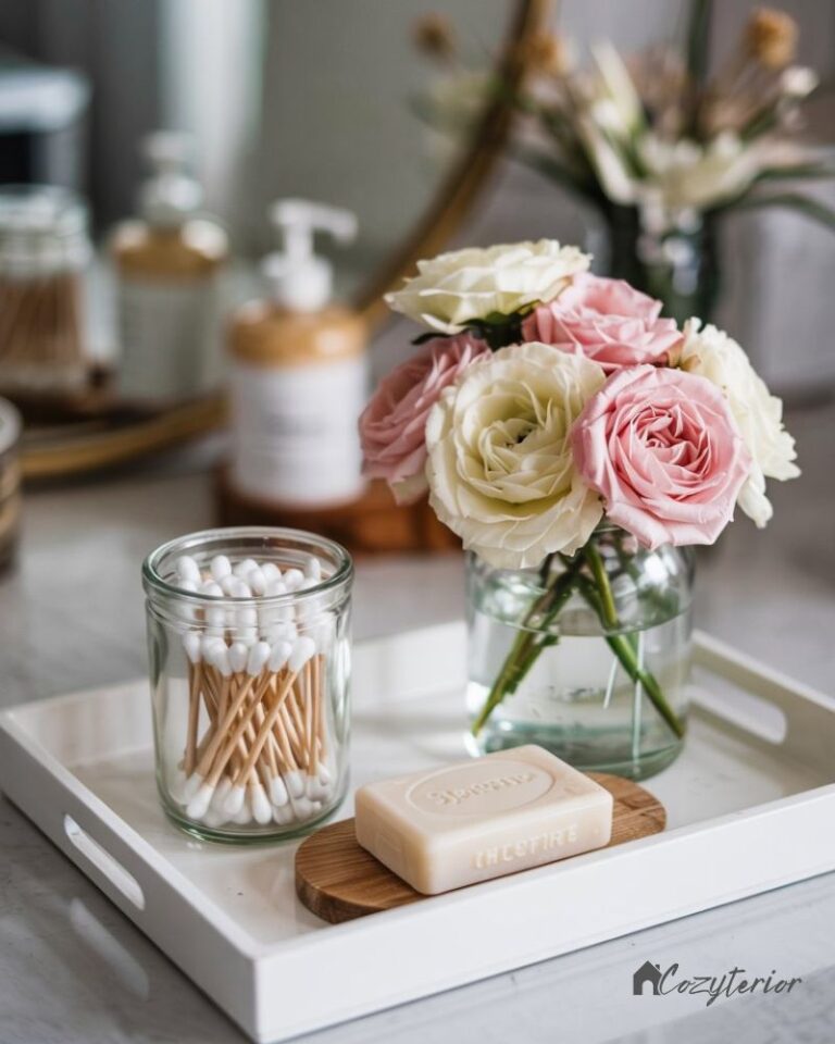 25 Bathroom Tray Decor Ideas to Keep Your Counter Pretty and Clutter-Free - Cozyterior