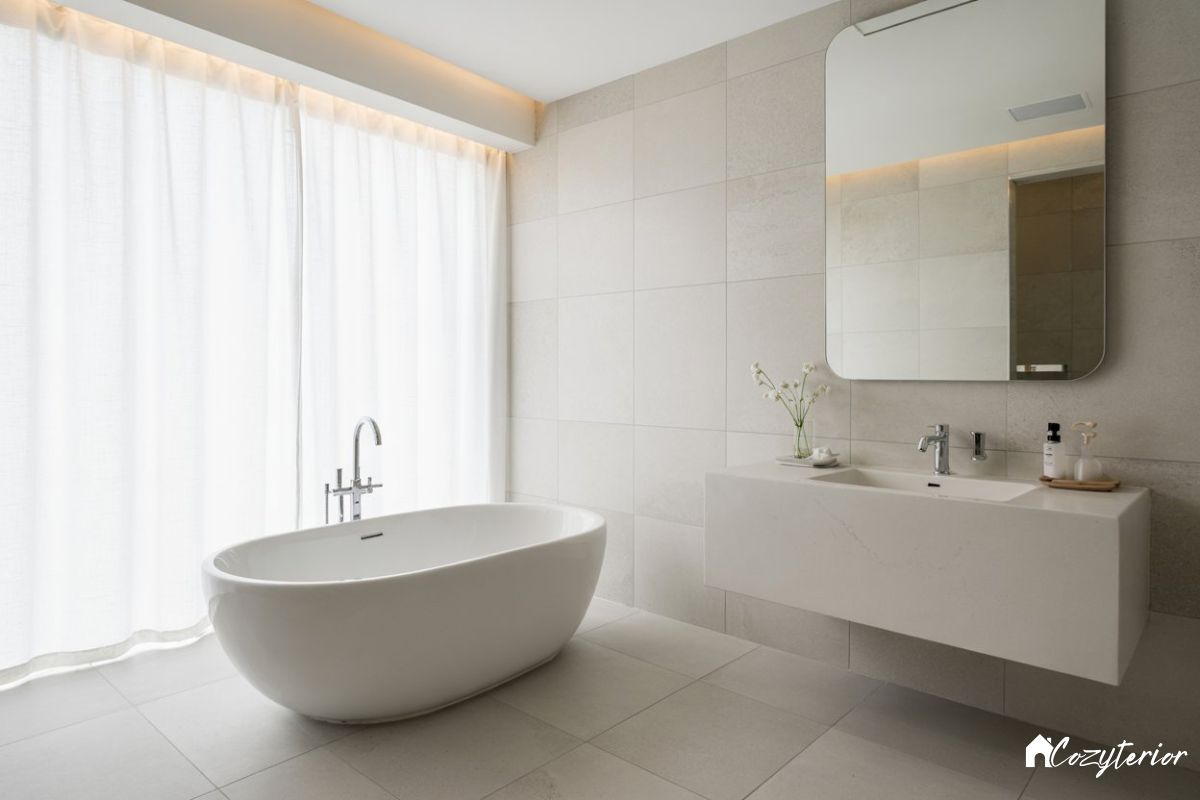 create cozy spa-like bathroom