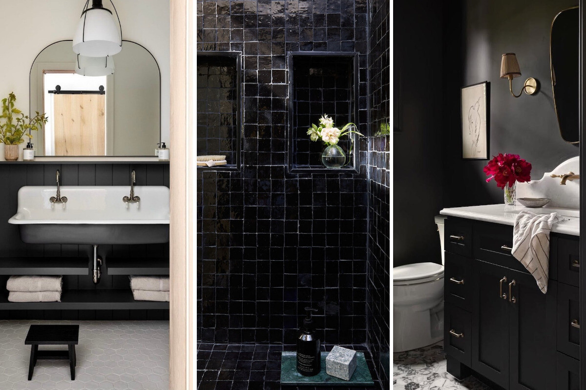 black bathroom ideas