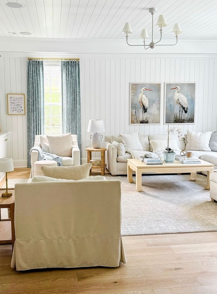 a beach-inspired living room