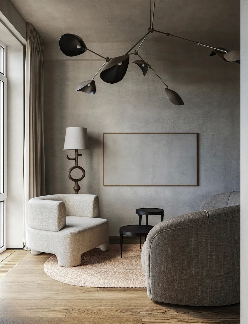 a wabi sabi inspired living room