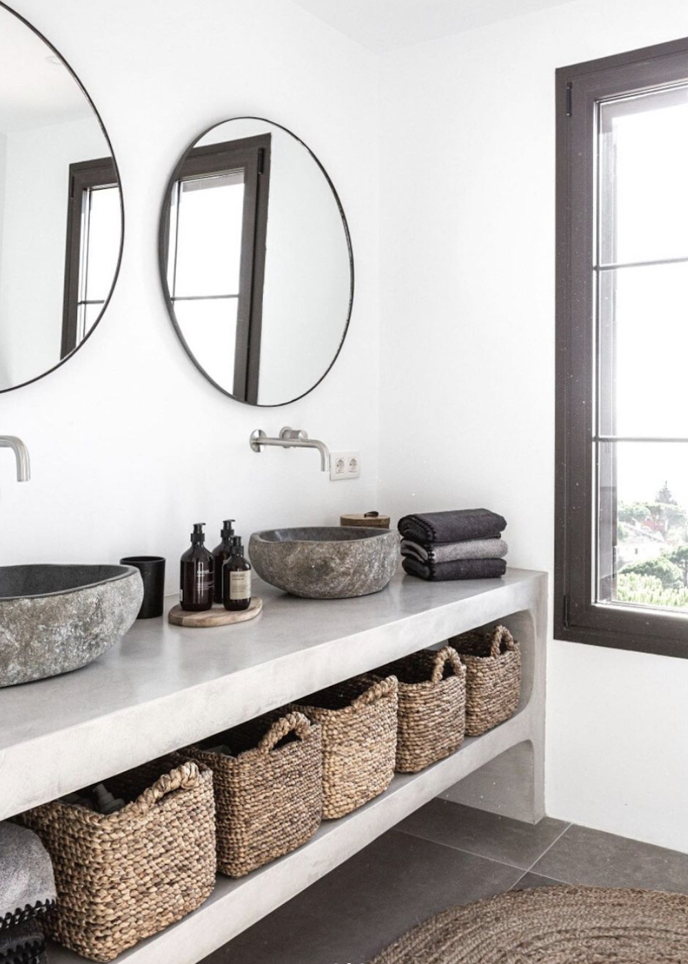 a wabi sabi inspired bathroom