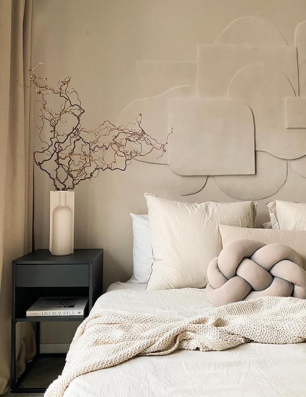 a wabi sabi inspired bedroom