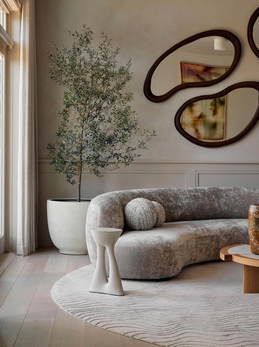 a wabi sabi inspired living room