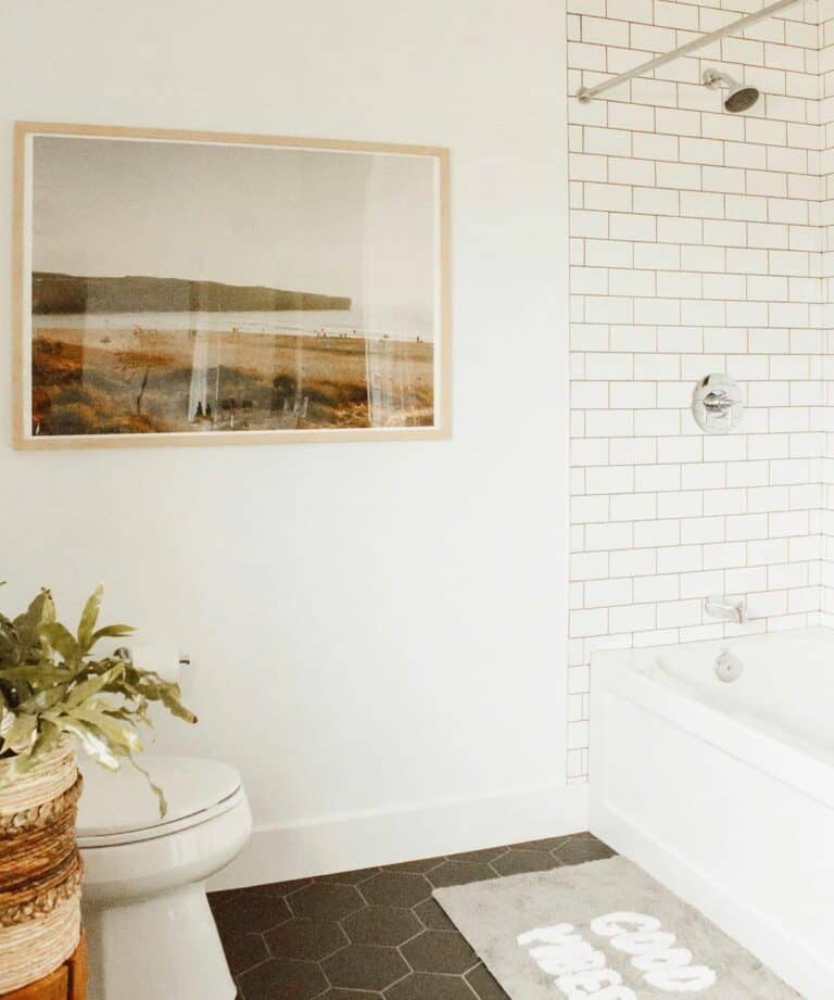 Charming and Modern Bathroom Art Idea