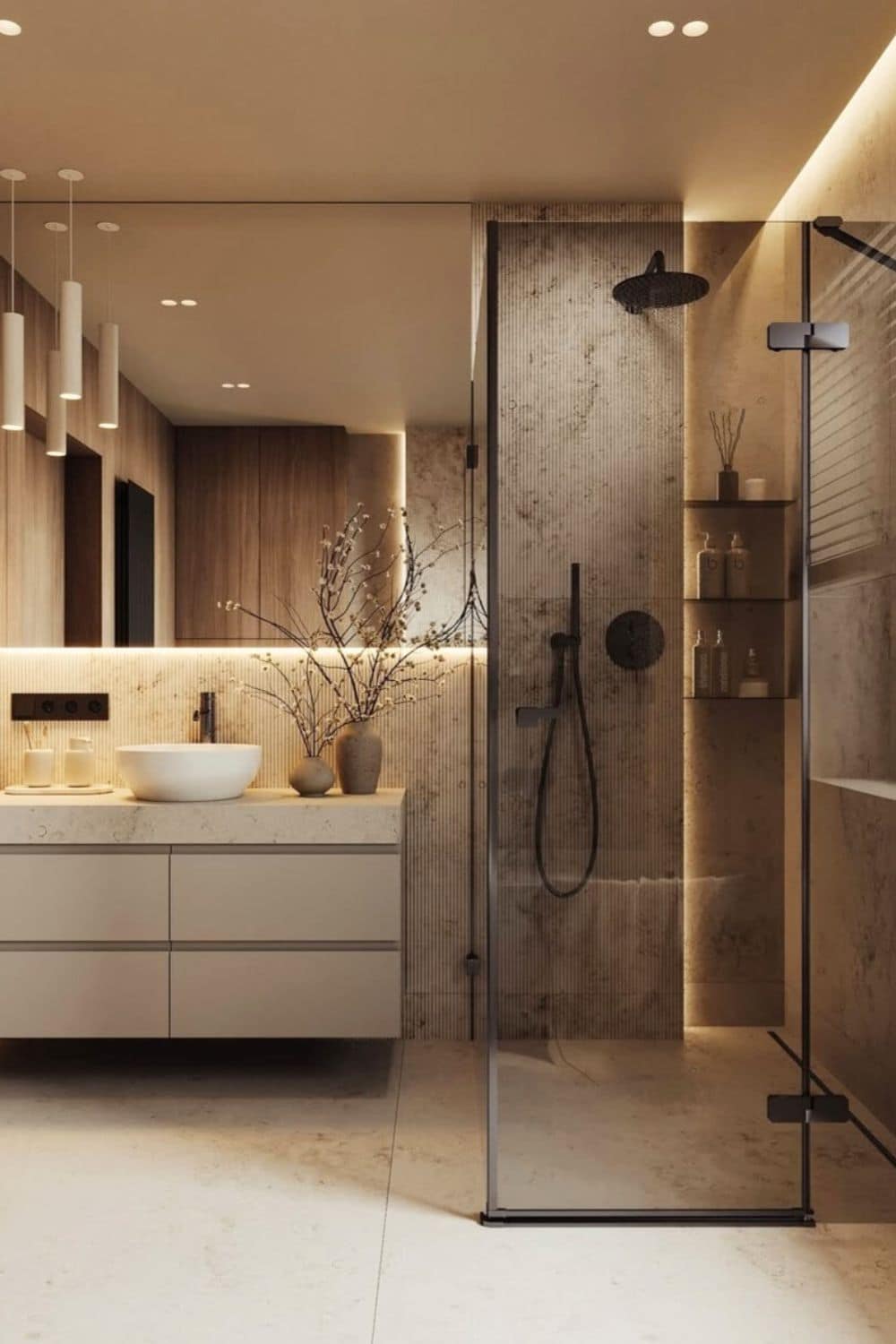 Japandi bathroom ideas 3 2