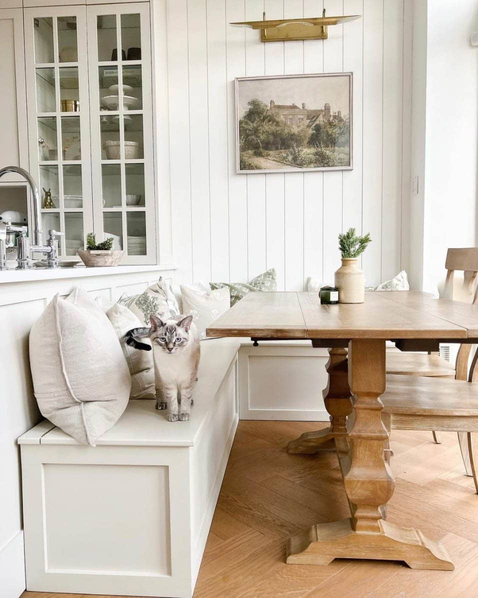 Use a Kitchen Island as a Banquette Back