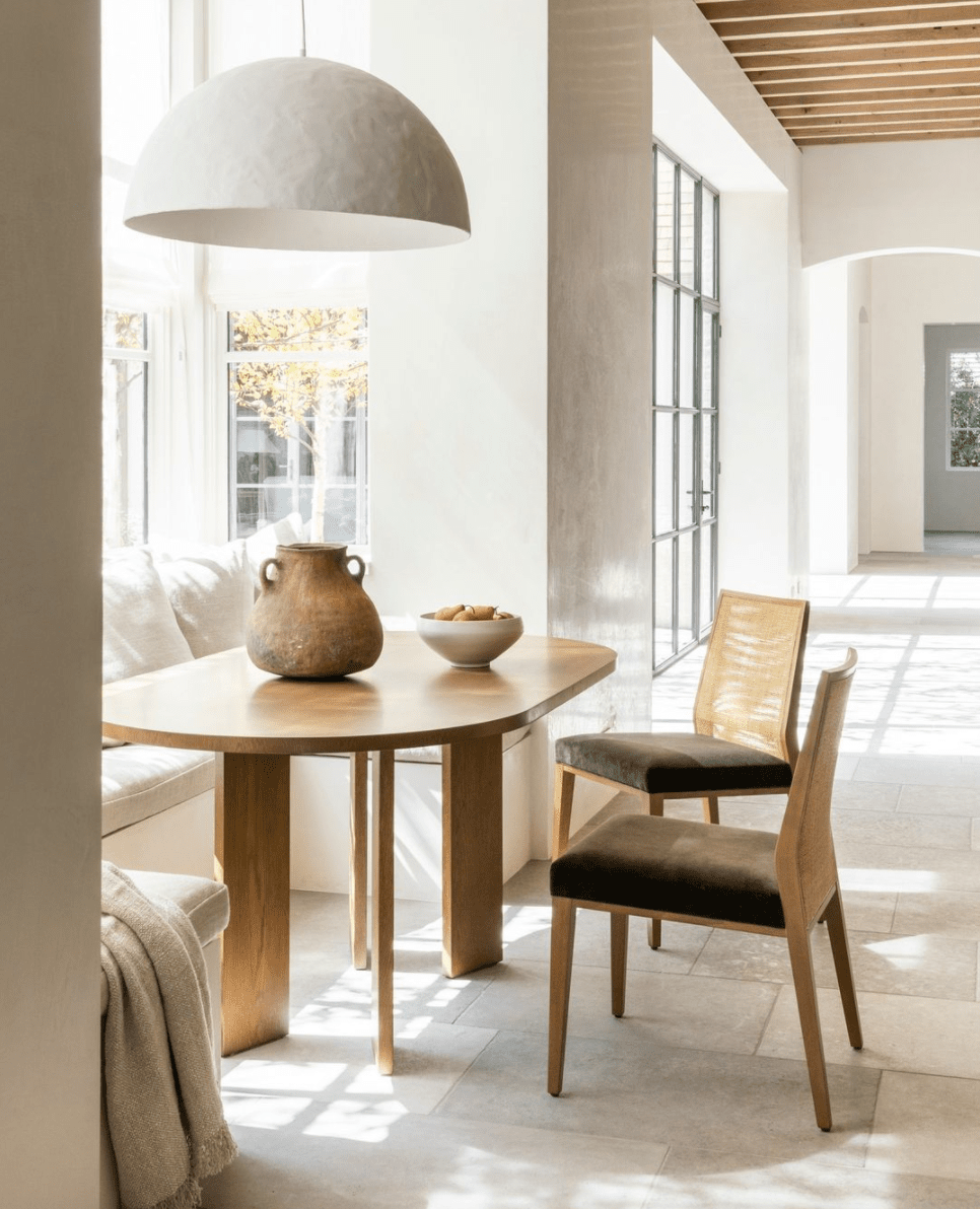 Oversize Lighting over a Dining Table