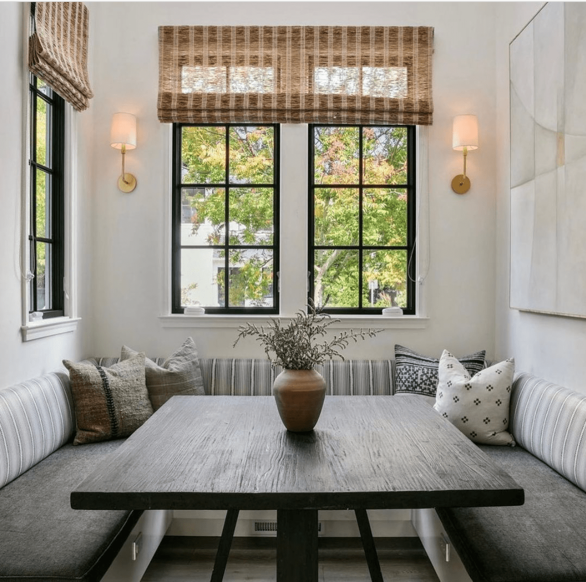 U Shaped Banquette and Dining Table